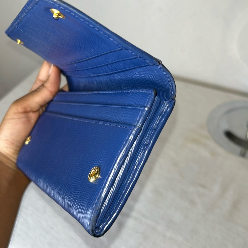 Authentic PRADA MILANO blue long wallet with COA - Picture 8 of 17